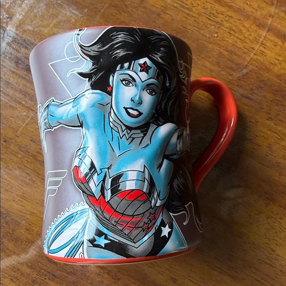 Marvel Wonder Woman Red and Blue Ceramic Coffee Mug